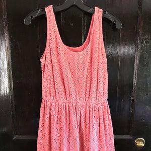 Mossimo Brand Pink Lace Eyelet Dress